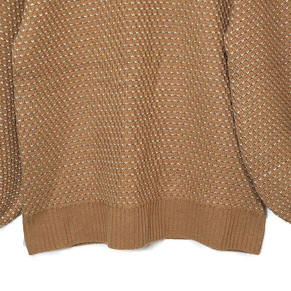 Summersalt Cashmere Wool Round Neck Balloon Sleeve Camel Tan Knit Sweater Size S - Picture 5 of 16